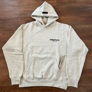 Authentic New Fear of God Essentials Light Oatmeal Hoodie Size S, M, XL